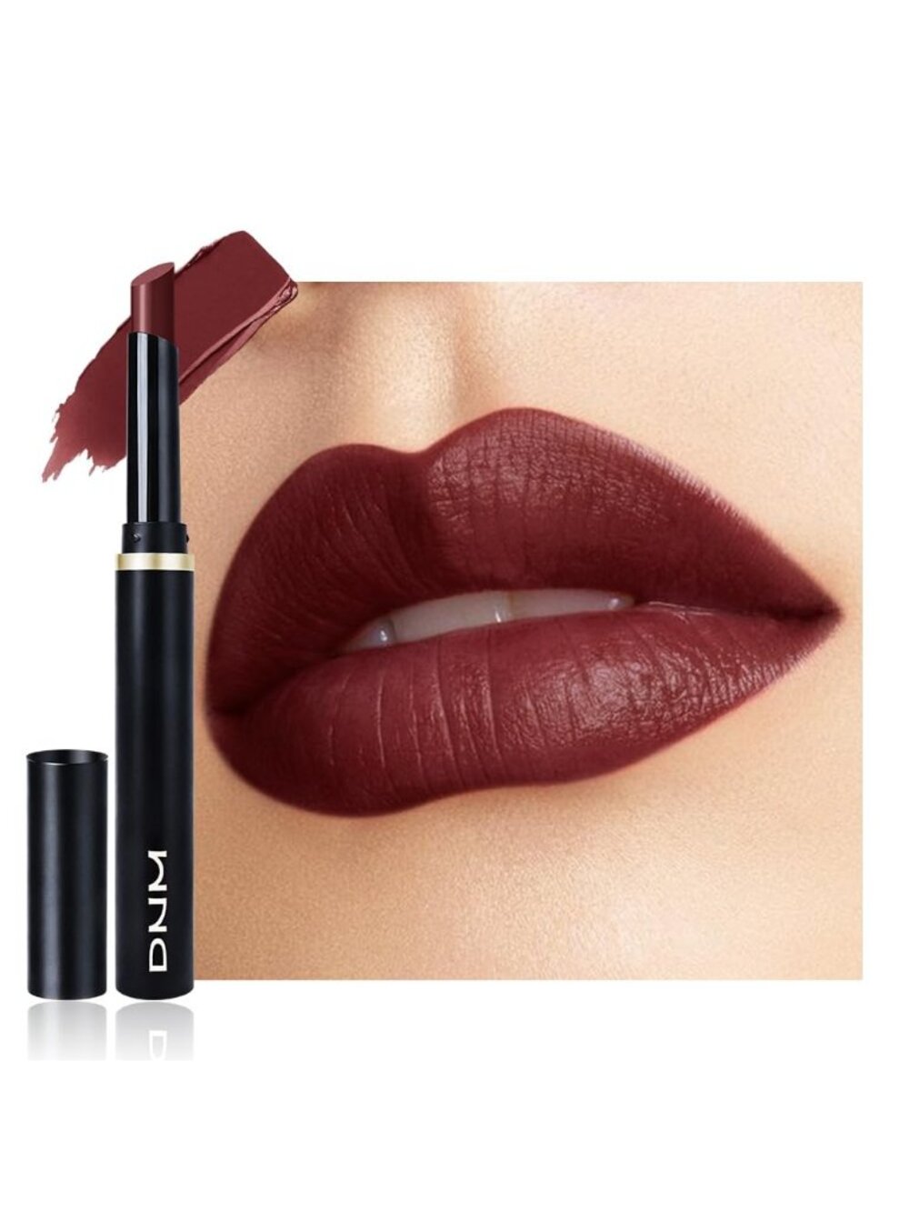 Women's 879# Dark Maroon Long Lasting Waterproof Velvet Matte Stick Lipstick